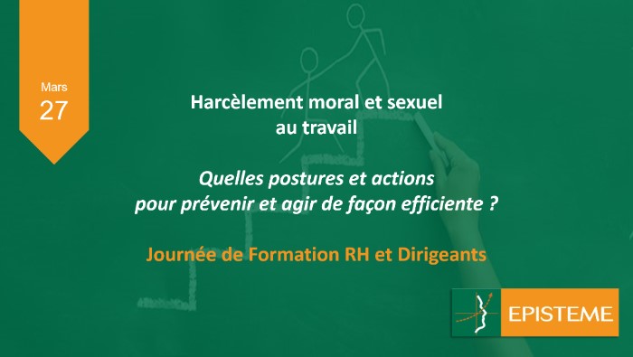 Formation RH et Dirigeants sur Lyon : harcèlement moral et sexuel, une journée pour faire le point